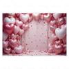 MOON.QG Valentine's Day Decoration Photo Background Candy Shop Teddy Bear Rose Soad Backdrops For Photography Studio Photozone