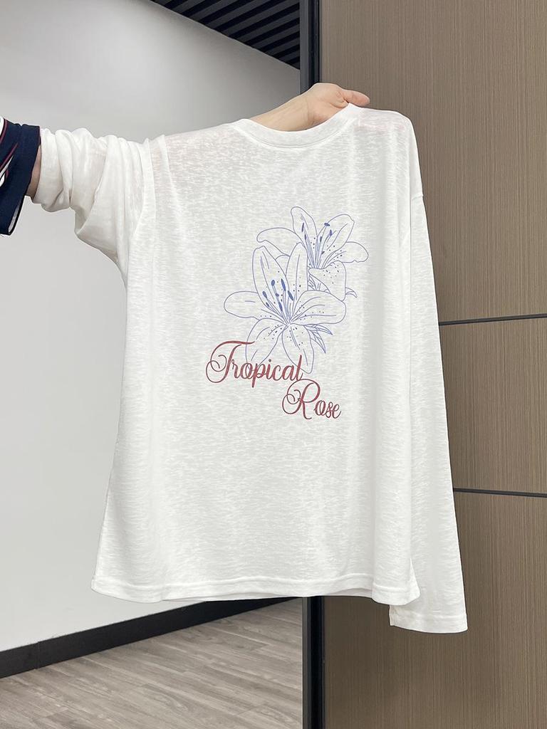 High-Quality Floral Long-Sleeve Women's Top - Stylish & Versatile Cover-Up
