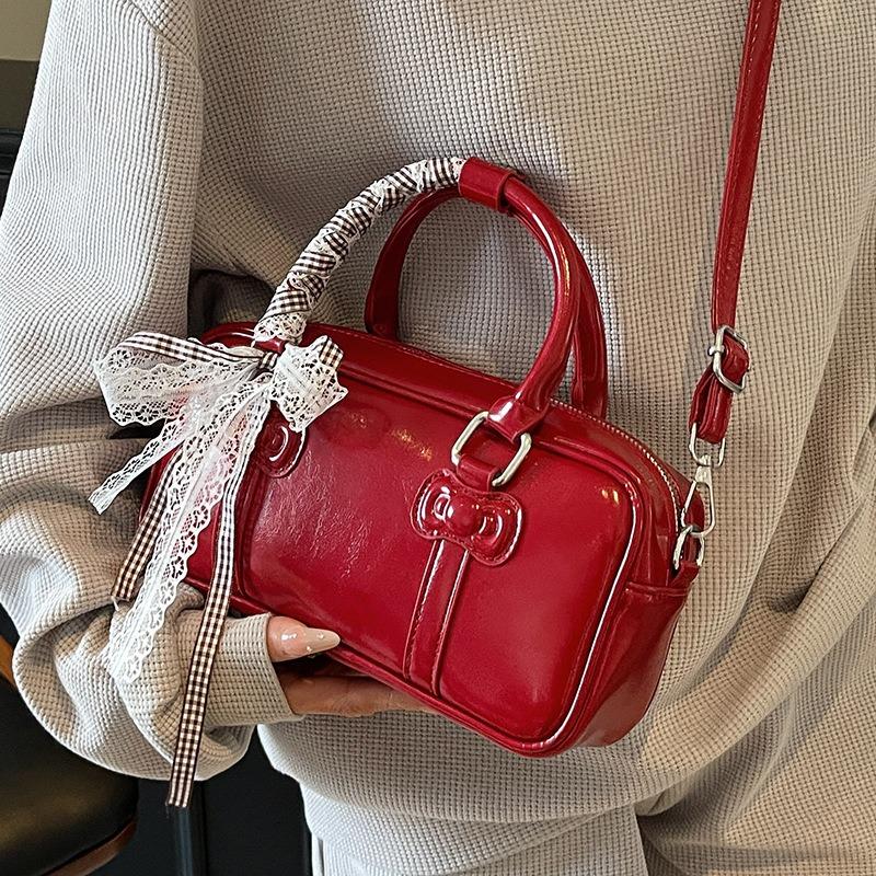 Niche sweet ballet portable bowling bag simple casual versatile messenger women's bag