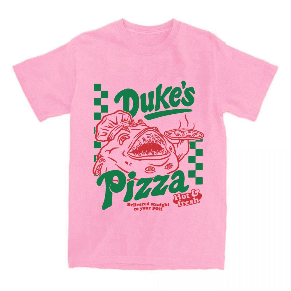 OSRS Duke's Pizza Tees Game Old School RuneScape Graphic T-shirt Cotton Crew Neck Fashion Tshirts Print Merch Casual Clothing