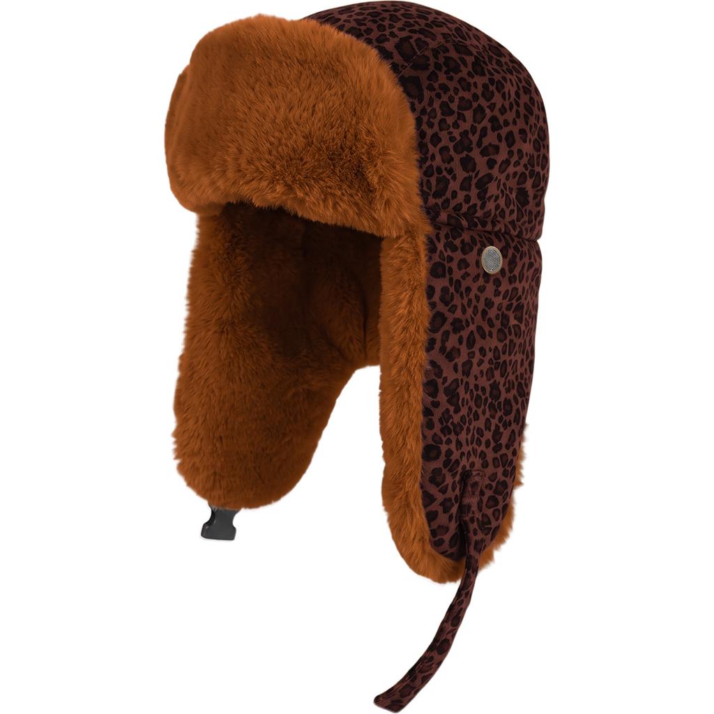 Winter warm new leopard print thickened Lei Feng hat women's windproof hat Merad pilot cycling ear protection Lei Feng hat