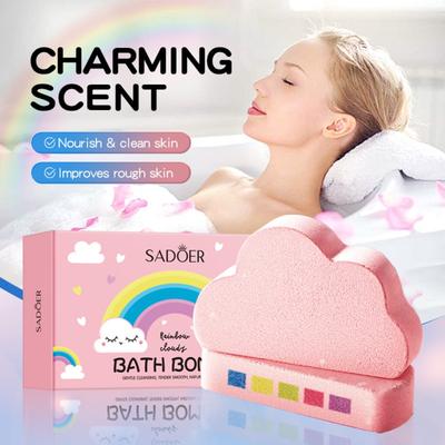 SADOER Rainbow Cloud Bath Bath Salts Balls Deep Cleanse Body Bath Salts