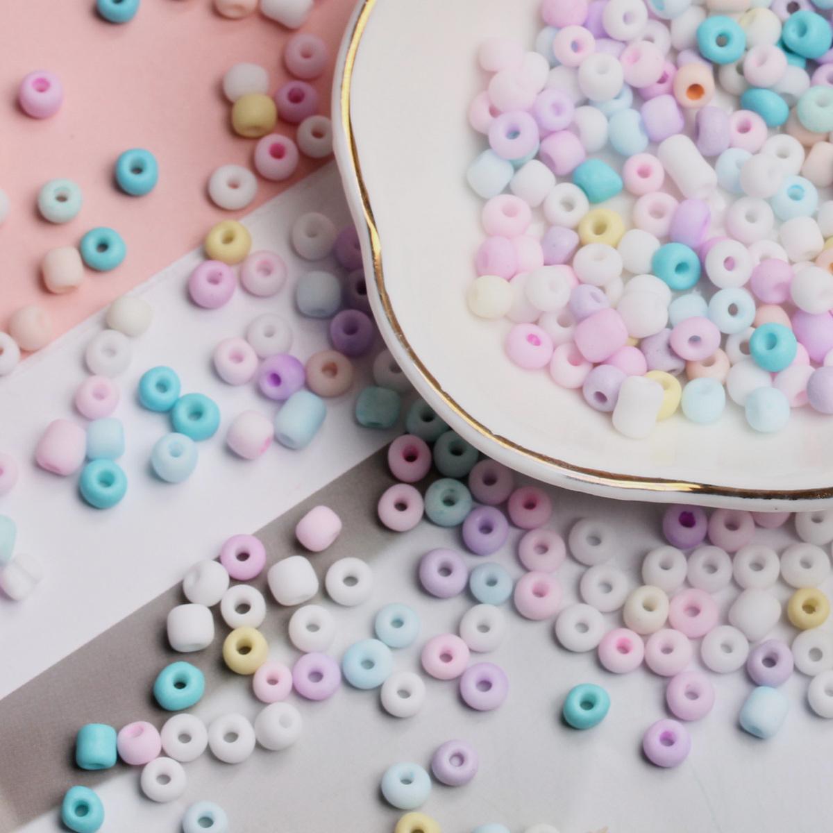 

DIY матовые 1500/800 шт. аксессуары ручной работы кремовые рисовые бусины модные украшения из бисера DIY серьги браслет ожерелье 3/4 мм 3mm/1500pcs разноцветный