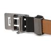 Daks Black Premium European Imported Leather Check Line Automatic Belt