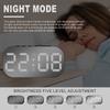 Digital Alarm Clock 5 Levels Dimmable Night Light Digital Clock with Temperature Display Snooze Mode Desktop Clock USB Bedroom