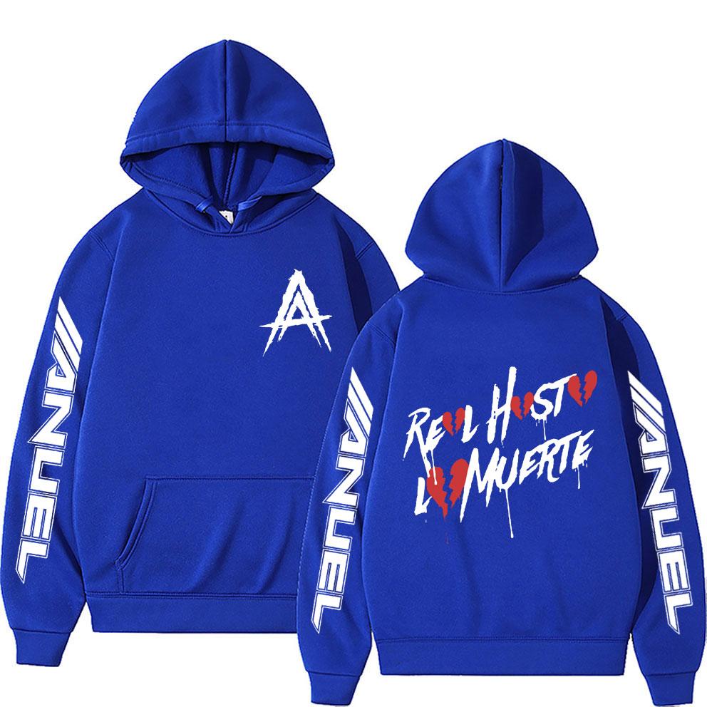 Anuel AA Real Hasta La Muerte Hoodie Men Women Fashion Aesthetic Hip Hop Sweatshirts Oversized Hoodies