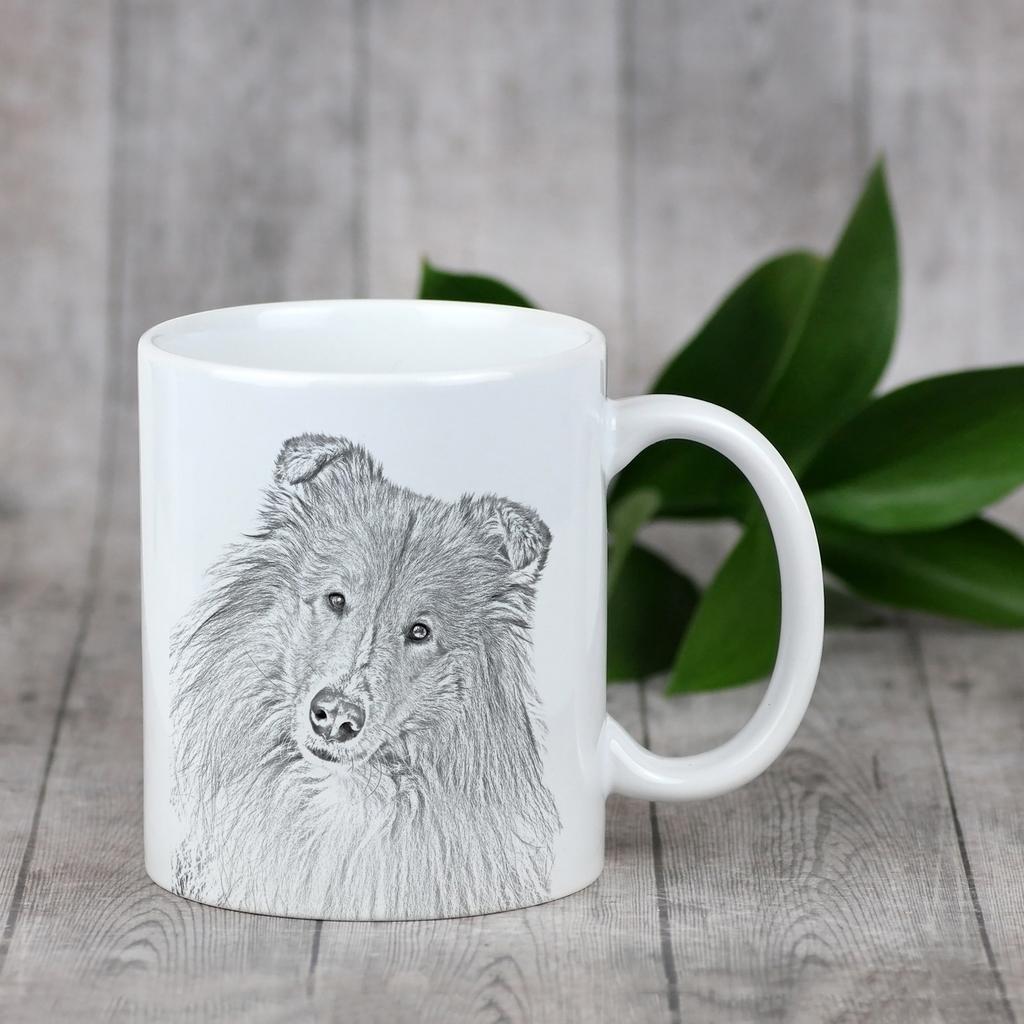 Collie szorstkowłosy, Collie długowłosy - kubek z psem, uroczy kubek z grafiką, prezent ze zdjęciem od marki Art-Dog