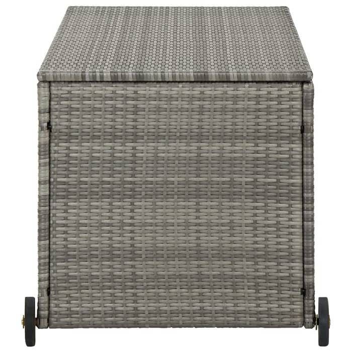 VidaXL Boîte de Rangement de Jardin Coffre de Coussin Oreillers Banc de Rangement Coffre de Stockage Extérieur Gris Clair 310090