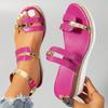 Fashion Ankle Strap Sandals for Women Casual Wedges Mid Heels Shoes for Women Solid Leather Slip On Summer Shoes Plus Size