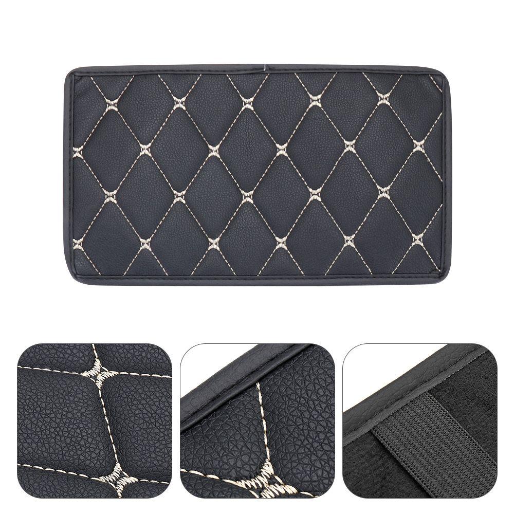 Universal Waterproof Leather Cushion Case Arm Rest Cover Console Box Mat Car Armrest Pad