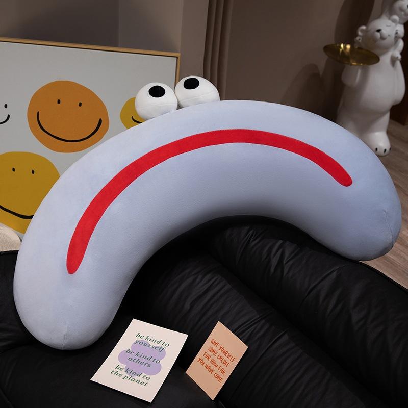 

Creative big eyes curved throw pillow girls sleep on the bed with legs long throw pillow funny sofa cushion decoration 70cm1100(g)
