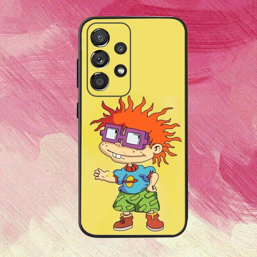 R-Rugrat Chuckie12 A-Angelica Phone Case For Samsung S25,S24,S21,S22,S23,S30,Ultra,S20,Plus,Fe,Lite,Note,10,9,5G Black Cover