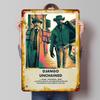 Django Unchained Affiche de Film Personnalisée Panneaux Métalliques Vintage Art Mural Plaque en Étain Rétro pour Décoration de Chambre Décorations de Garage