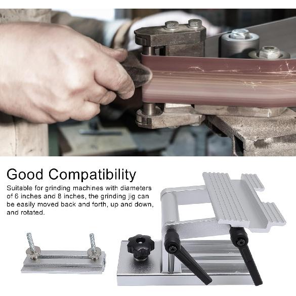 Premium Aluminum Alloy Tool Rest Sharpening Jig for 6-inch & 8-inch Bench Grinders - Lightweight