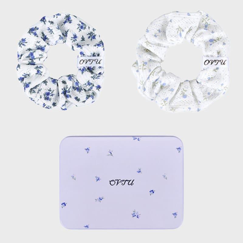 OVT-U Blooming Cotton Scrunchie Set_2 Colors