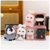 Charming Scented Mini Cat Rabbit Plush Keychain Ornament for Desk Decompression