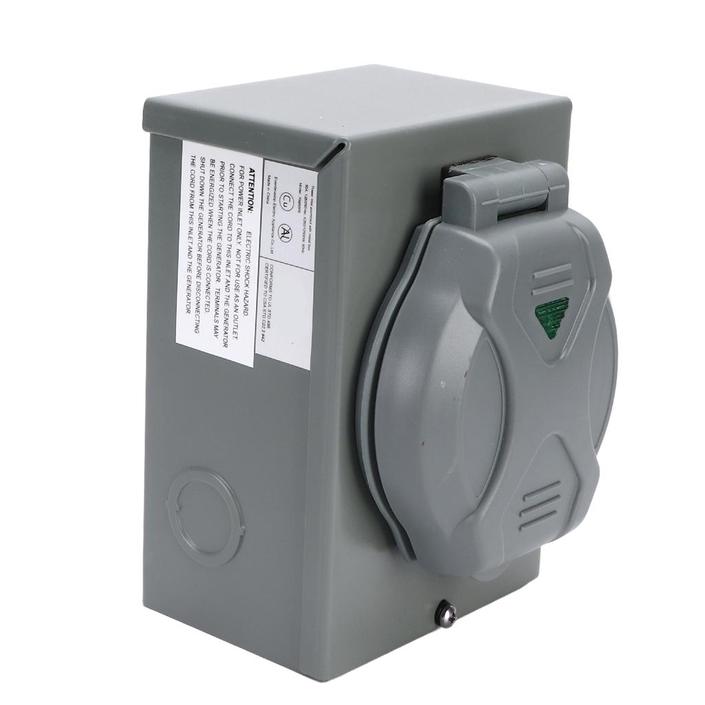 50A Generator Power Inlet Box 12500W 125/250V Weatherproof NEMA 3R Generators Plug for Outdoor Use