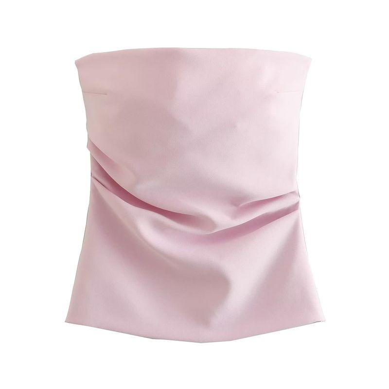 Off-the-Shoulder Kaslead Women's Clothing Sexy Pure Desire Tube Top