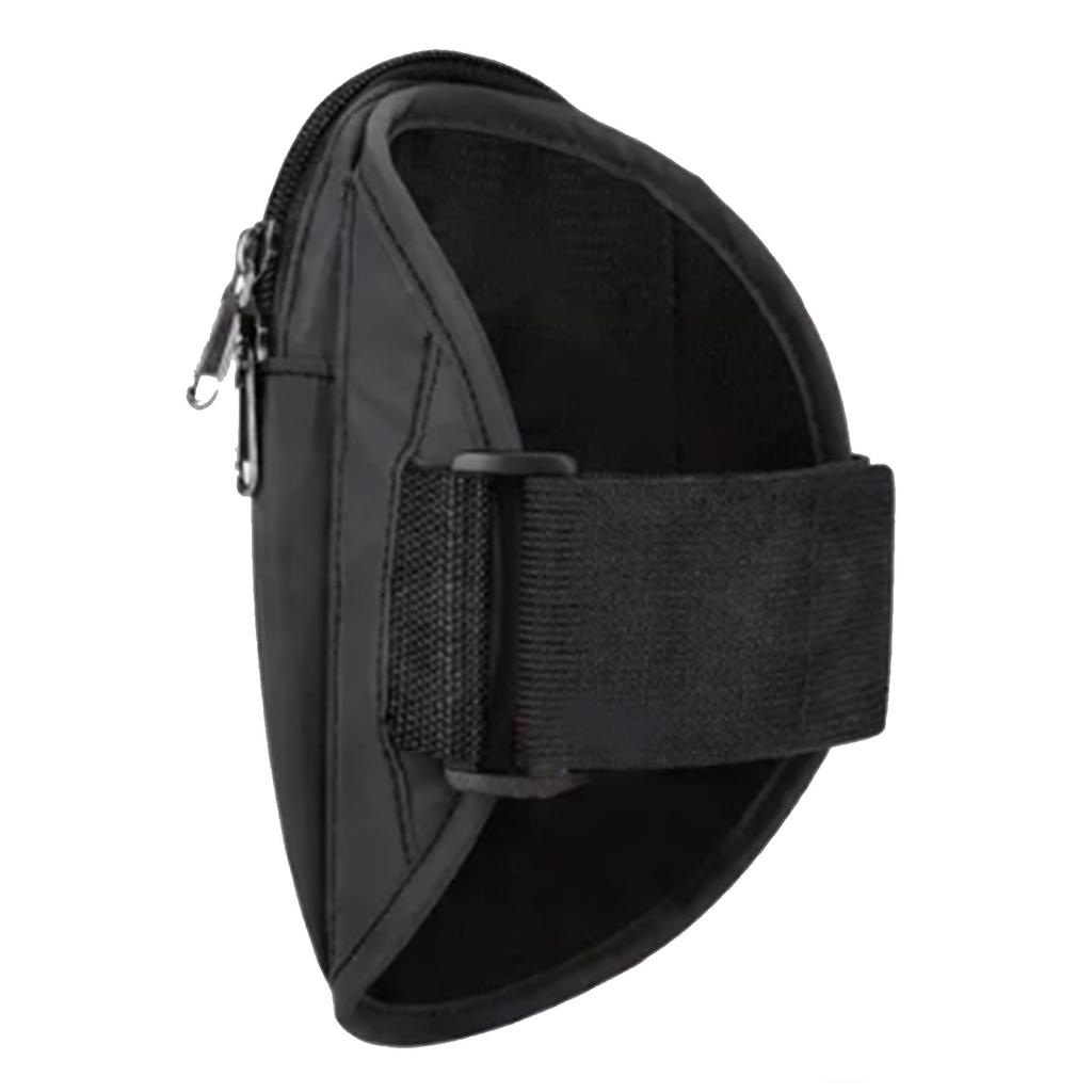 Arm Bag Waterproof Oxford Cloth Size Adjustable 2 Pockets Breathable Arm Pouch for Phone Keys