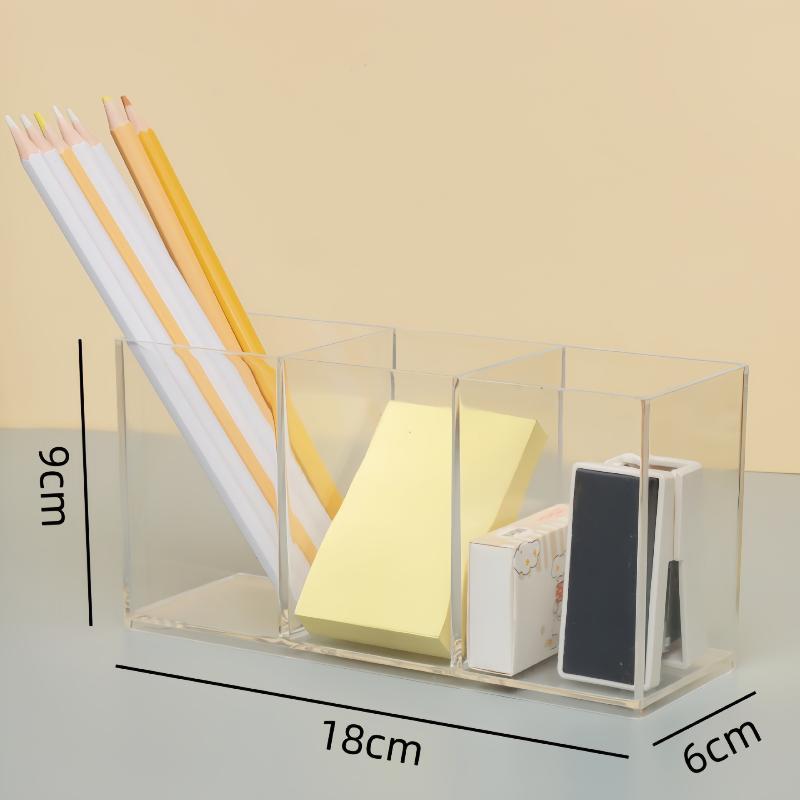 Makeup Brush Storage Box Makeup Brush Holder Organizer Clear Cosmetic Brushes Container Storage 1/2/3 Slots For Vanity