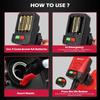 Automatic Fuel Transfer Pump With Auto-Stop Sensor(3.2 GPM), Battery Operated Gas Can Pump With 3 Can Adapters, Extra Long Hose, Portable Fuel Pump