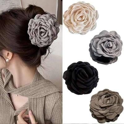 Barrette per Capelli a Fiore Grande 9cm Pinza a Granchio Francese per Donne Accessori per Capelli Coreani Clip a Squalo per Dietro la Testa Regali per Ragazze