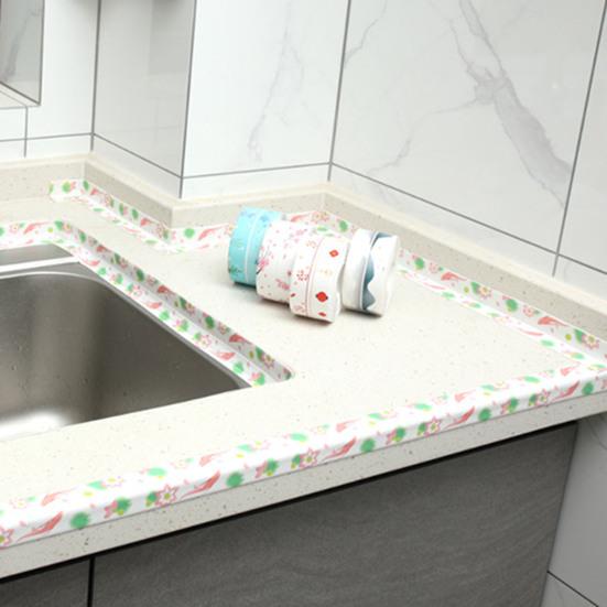 Cusături impermeabile pentru baie Autoadeziv Bandă de etanșare mare lipicioasă Banda de etanșare pentru cadă de baie Chiuvetă de bucătărie Ușă Autocolant cusătură fereastră