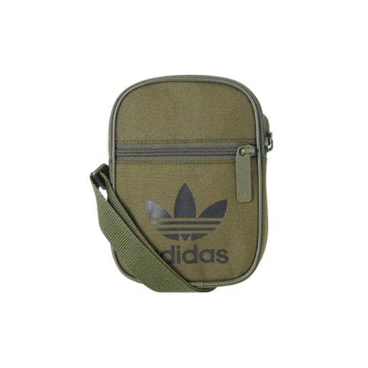 

Adidas Originals Large Logo Sports Casual Nylon Crossbody Bag Unisex Bags Olive-Green DV2407 Mini