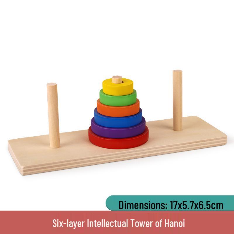 Tower of Hanoi Competition Toy for Primary Students - 10, 8, 5, 16 Layer Options