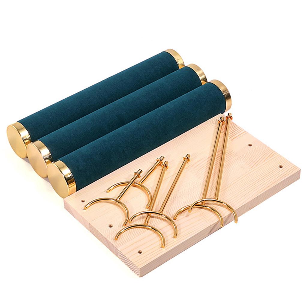 Detachable Tiered Jewelry Rack Wood Base Stand for Showcasing Bracelets and Bangles Wrist Accessories Storage Organizer