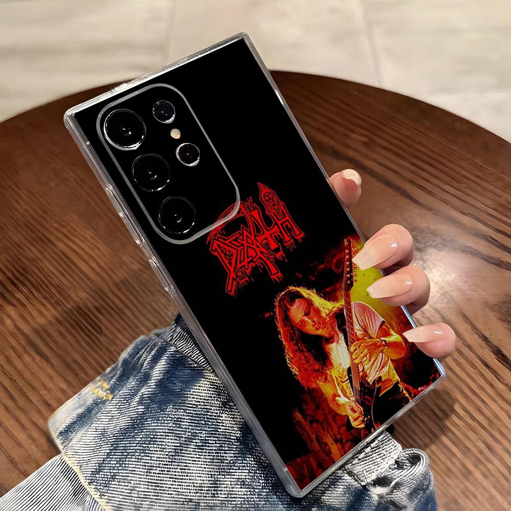

D-Deaths Mental Rock Band Anime Phone Case For Samsung S26 S25 S24 Ultra S23 Fe S22 S20 S21 Plus Plus 5G Fe Transparent Cover Galaxy S23