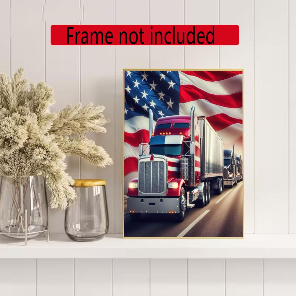 Kenworth 5D Round Diamond Painting Kit Diamond Embroidery Painting Rhinestones Mosaic Frameless Handwork Decoration Arts