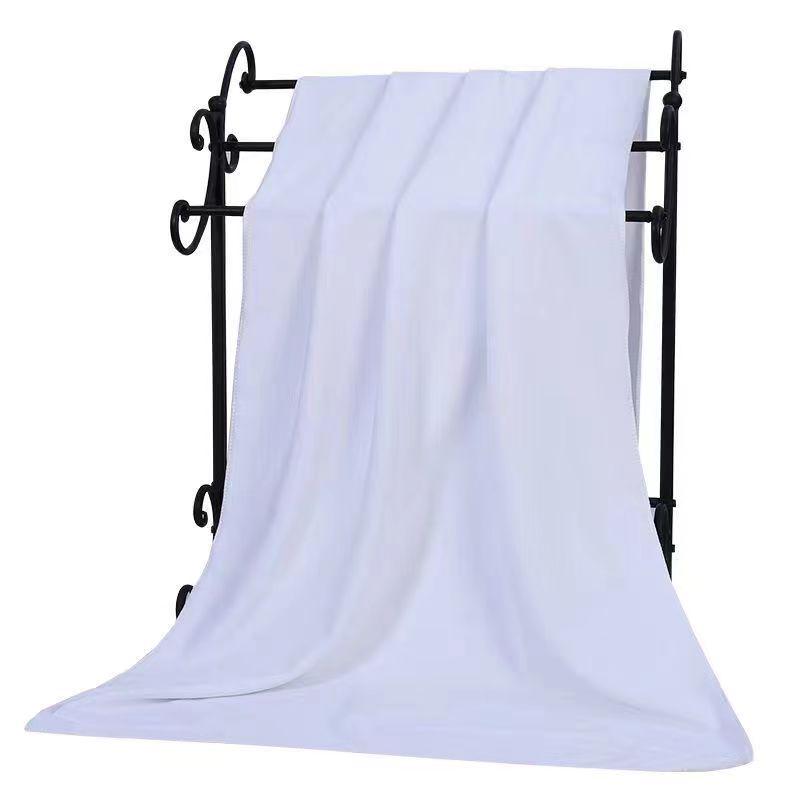 Premium White Cotton Bath Towel for Hotels & Salons - Absorbent & Durable