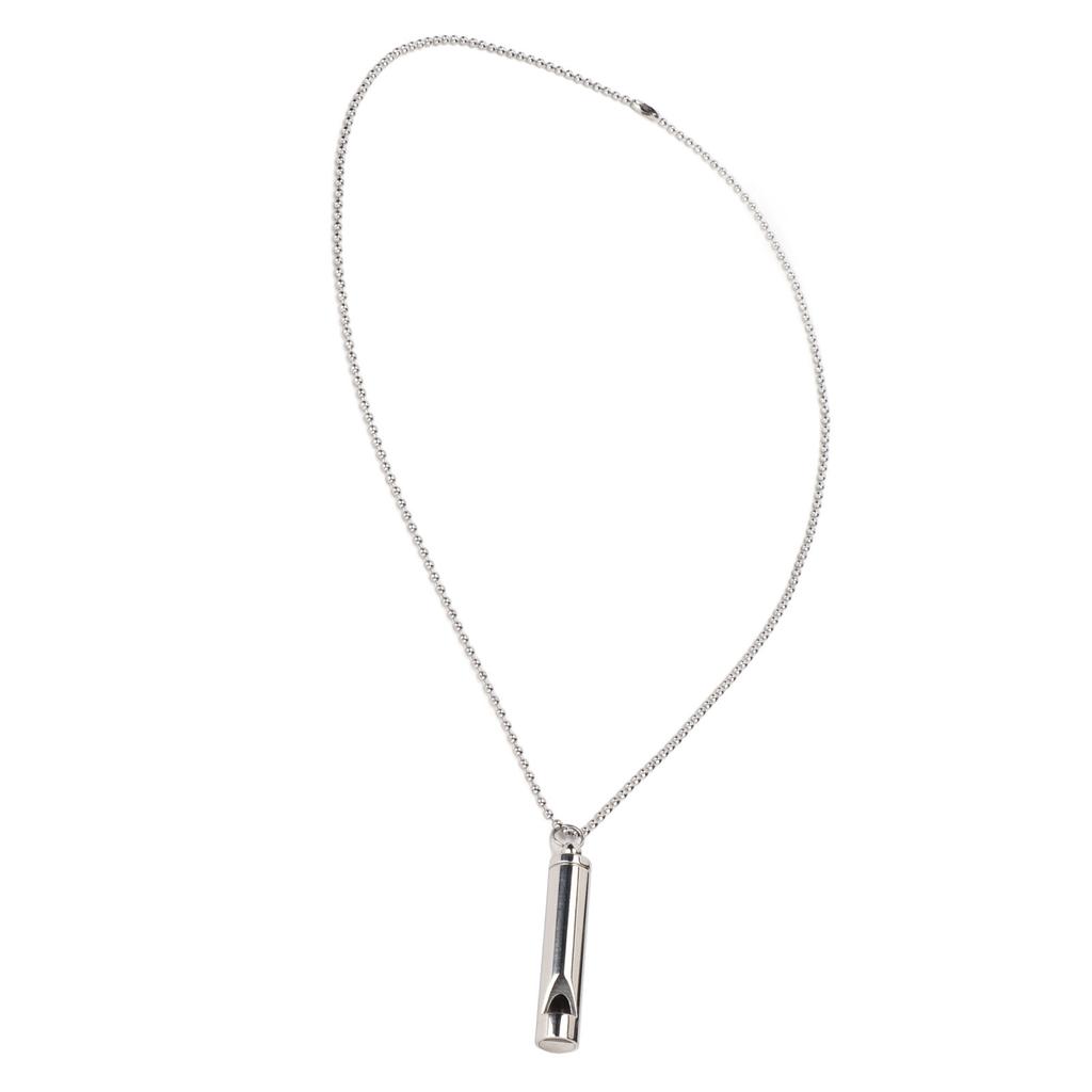 Stress Anxiety Relief Breathing Necklace Stainless Steel Meditation Whistle Necklace for Men Women