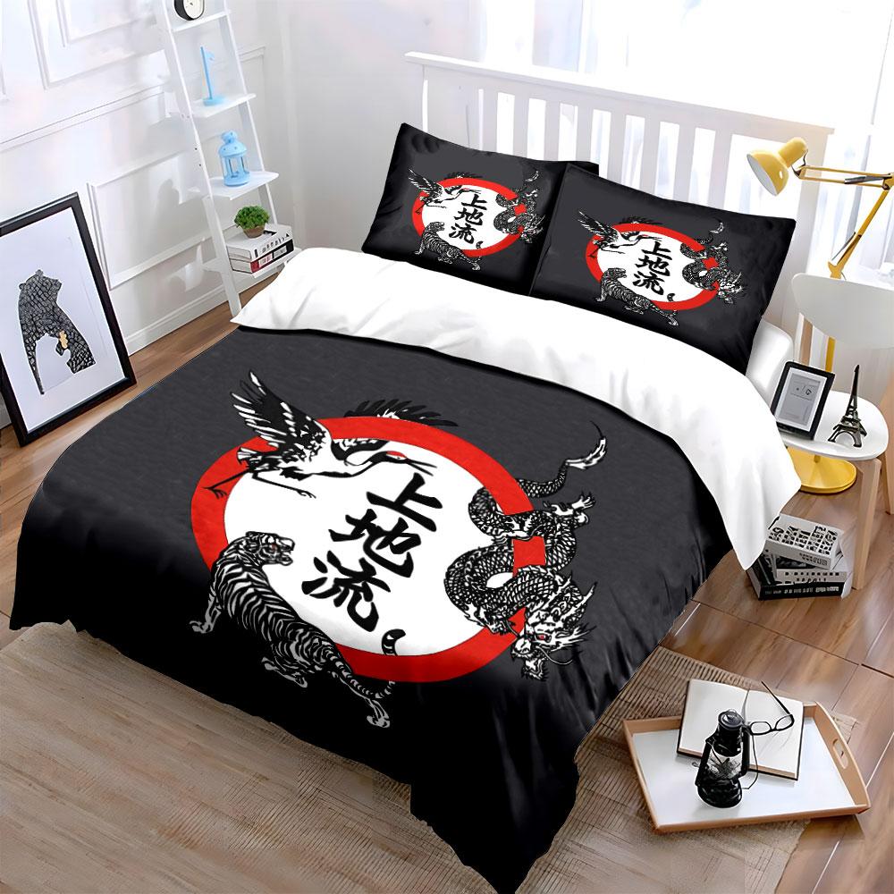 Japanese Style Art Decor Set Soft Comfortable Duvet Cover Bedding Set Included 1*Duvet Cover & 2*Pillowcases, Gift