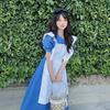 Alice v říši divů Halloweenský Cosplay Šaty Lolita Služebná Oblečení Krátký Rukáv Sladký Princeznin Kostým Modrá Sada
