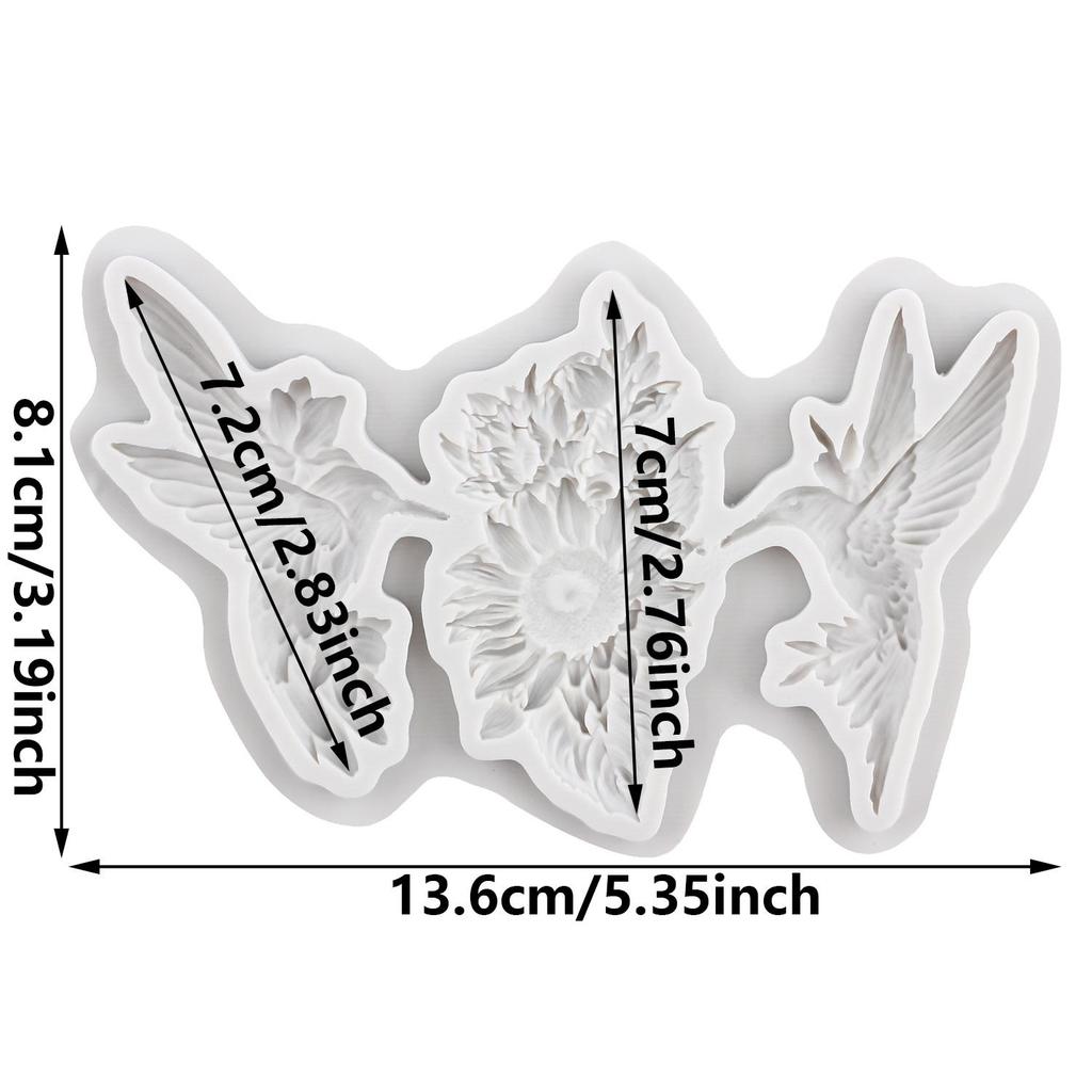 Kolibri Silikonform Gänseblümchen Fondantformen Kuchen Dekoration Werkzeuge Cupcake Topper Süßigkeiten Zuckerhandwerk Kaugummipaste Polymer Clay