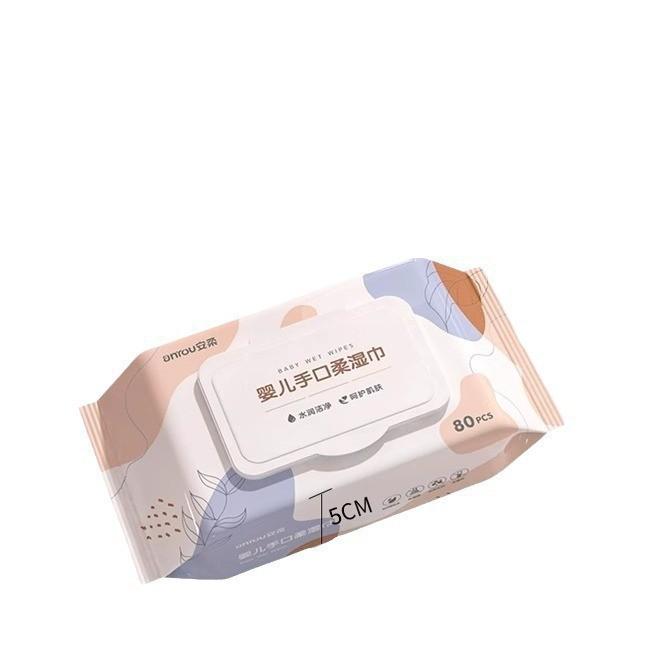 Lingettes Bébé Grandes - Lot de 80 - Pour Mains, Bouche et Siège - Idéal pour Bébés et Nouveau-nés