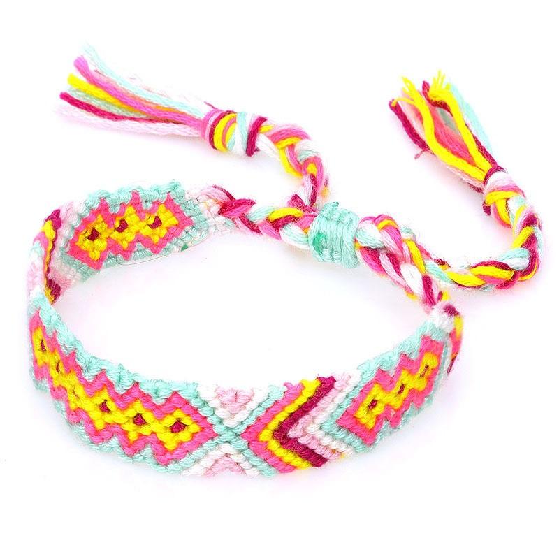 Bohemian Woven Friendship Bracelets for Women Girl Fashion Braided Handmade Tassels Wrap Boho Bracelets Adjustable
