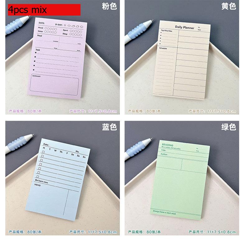 Gift Planning Book Simple Note Thickened Student Vocabulary Creative Monthly Summary Marked Tearable Kawai Stationery Lovely