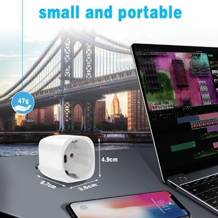 Adaptateur de prise - Vutizal - Type G - Léger - Compact - Voyage