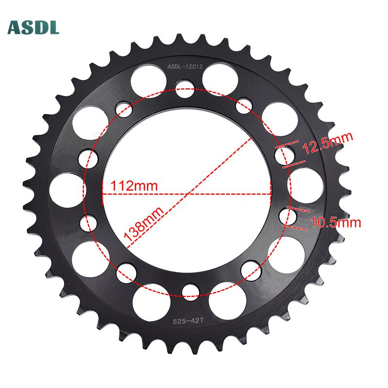 525 42T 16T Tooth Motorcycle Front and Rear Sprocket for CB600 CBF600 CBR600 CBR 600 CB650 CBR650 CBR900RR XL1000 CMX1100 Rebel