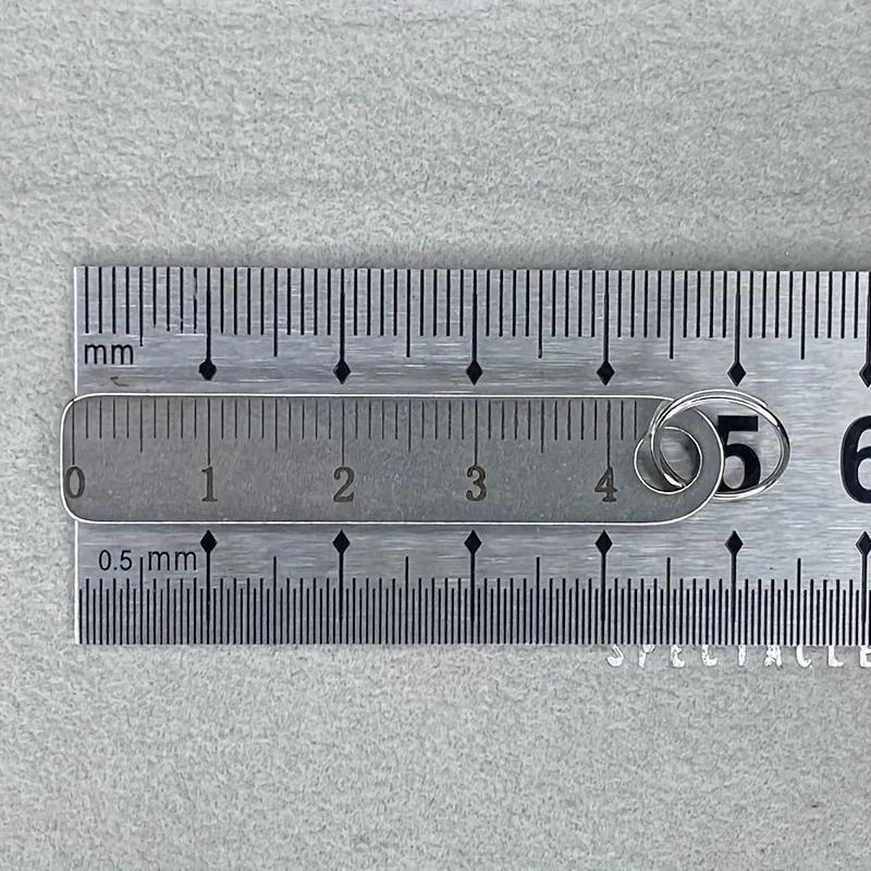 Portable stainless steel mini ruler with keychain - measuring tool for office and school supplies