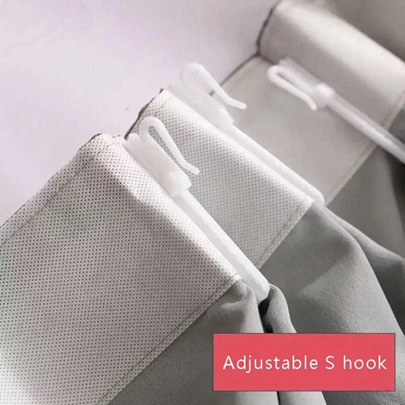 10Pcs White Plastic Curtain Hook Hanging Home Office Curtain Hooks Curtain Holder Accessories Home Accessories
