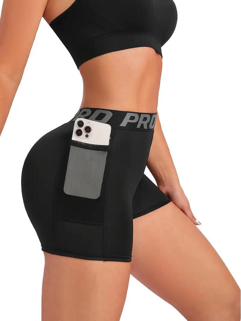 Women's Quick-Dry Fitness Shorts with Pocket - Running, Training & Yoga