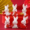 Statue, Little Bunny Figurine, Resin Sculpture for Home Holiday Decoration
