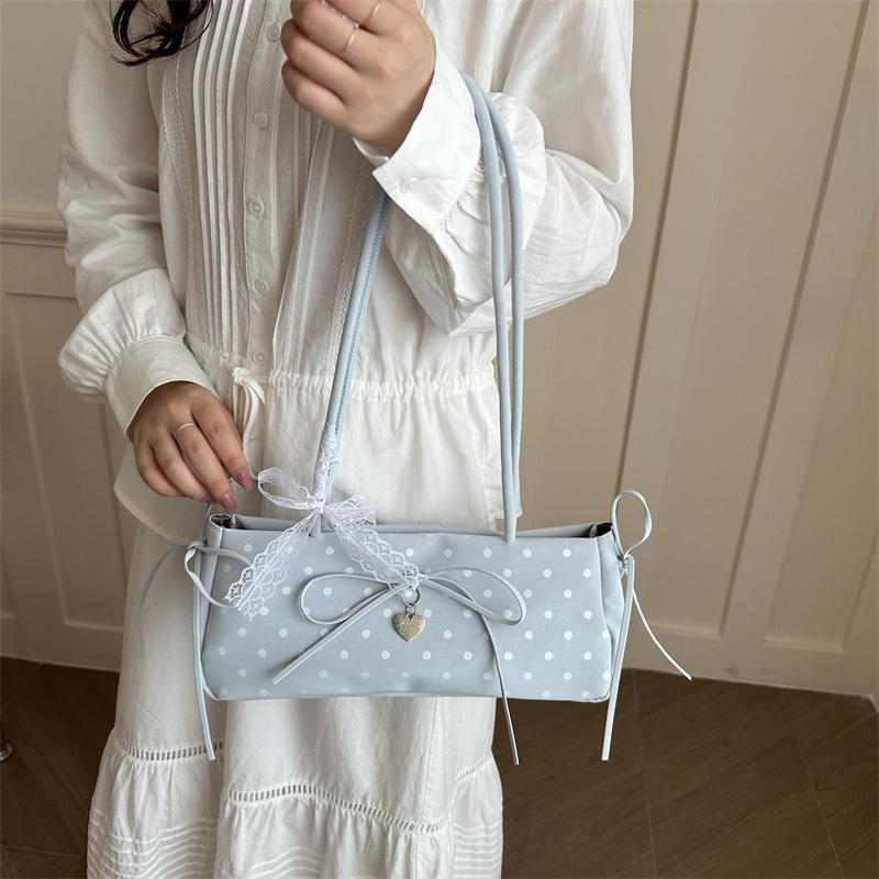 City Chic French Shoulder Bag Women's Fashion Butterfly Knot Underarm Bag Versatile Minimalist Style Handbag