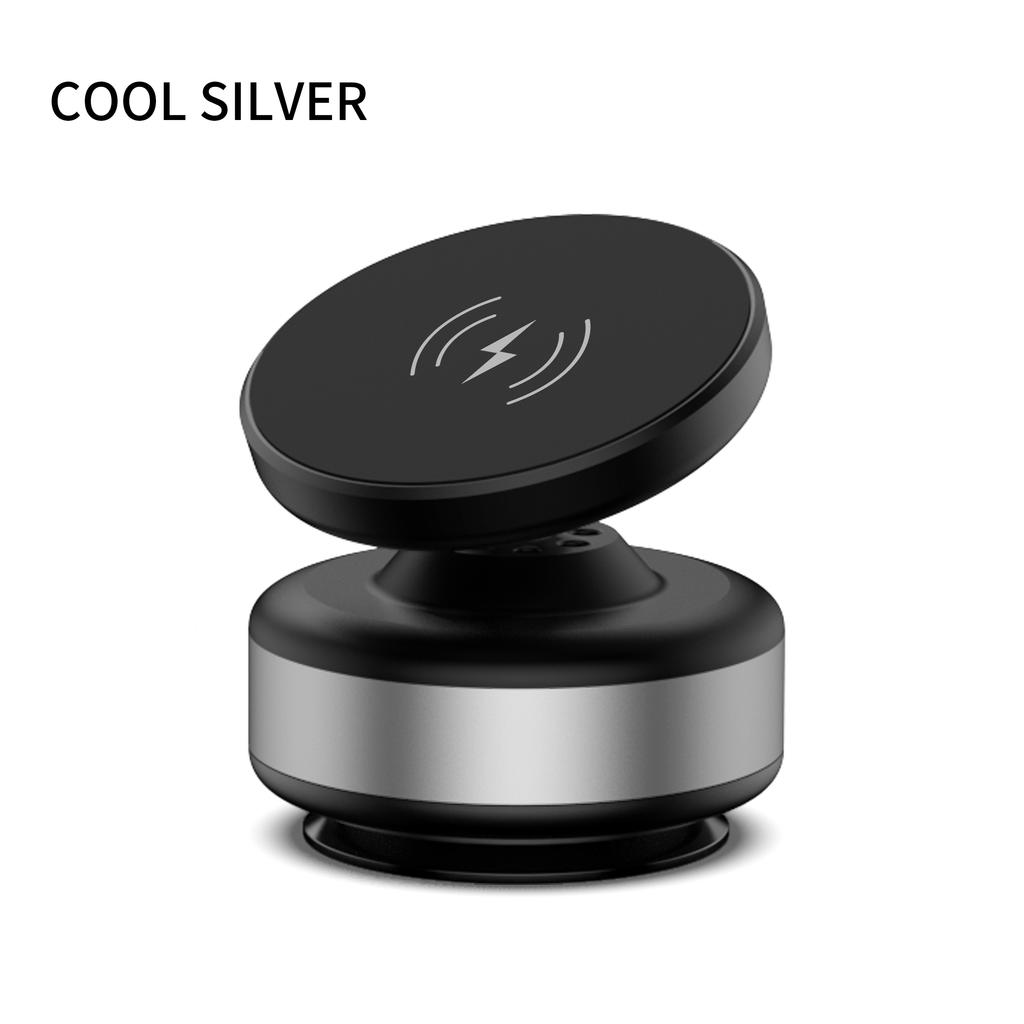 15W Wireless Charge Magnetic Attraction Car Phone Holder 360°Rotatable Vacuum Suction Cup Phone Zinc Alloy Bracket For iPhone