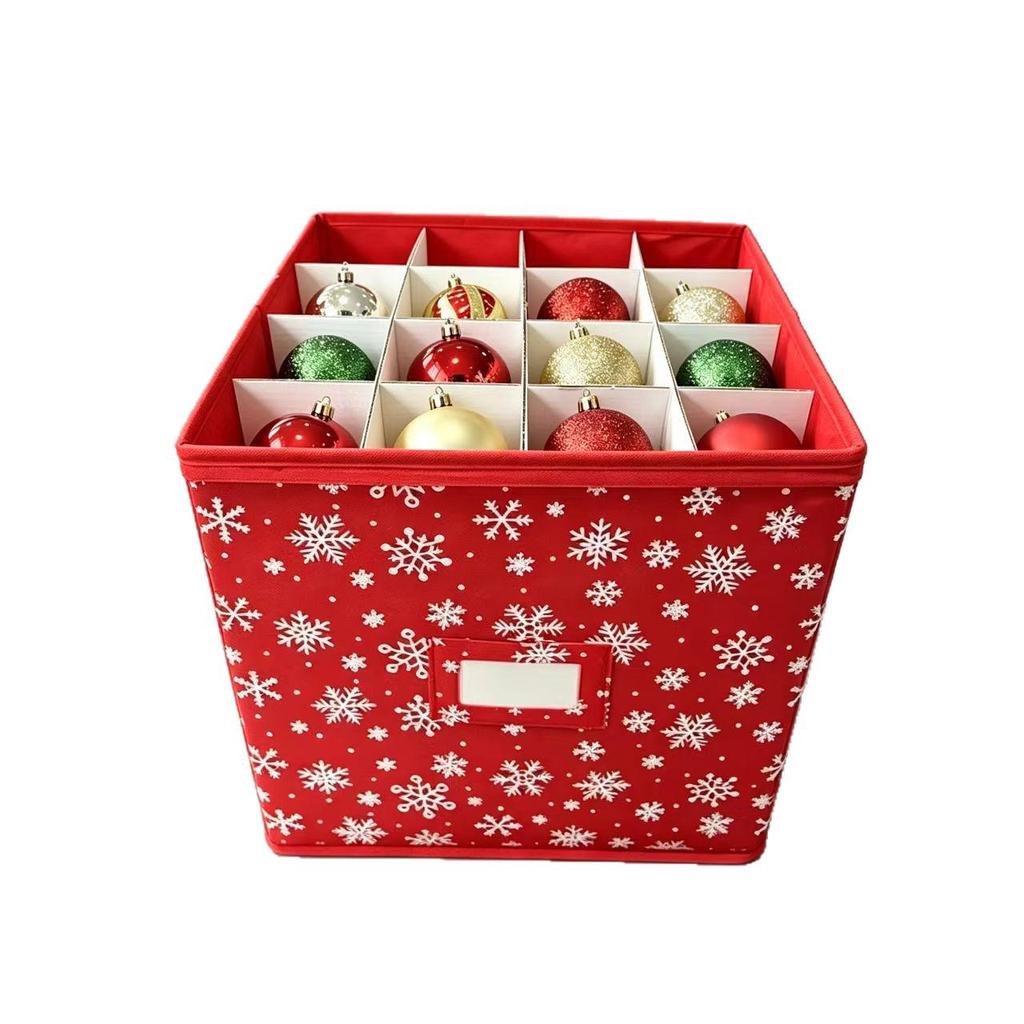 Foldable 16-Grid Dustproof Moistureproof Christmas Ornament Storage Box