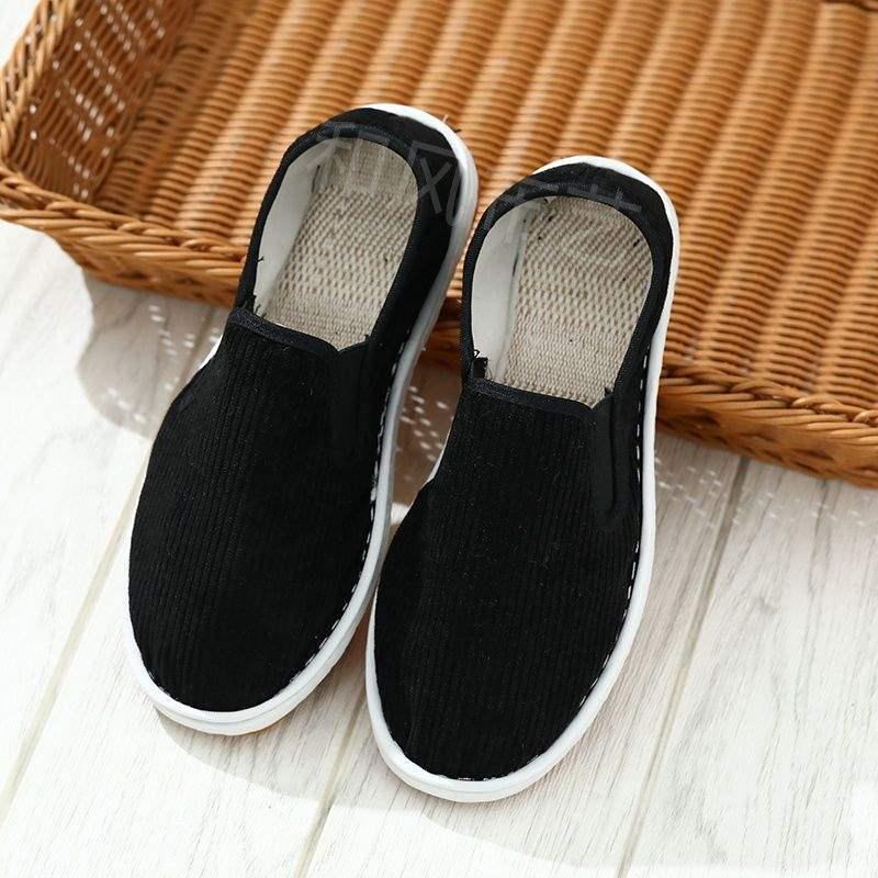 

Весенние хлопковые дышащие парусиновые туфли на низком каблуке в повседневном стиле - стиль Старого Пекина, износостойкие 43